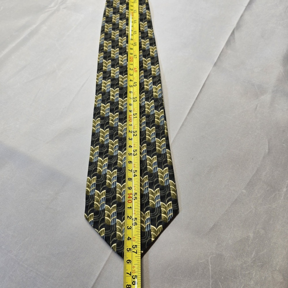 Ermenegildo Zegna Disegno Esculsivo Silk Tie 57.5x3.5 Geometric Design - Picture 5 of 9